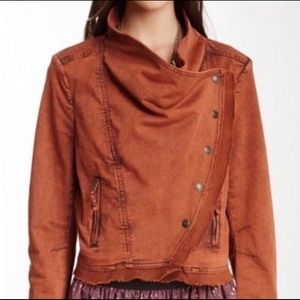 Free People Moto Jacket - Burnt Orange